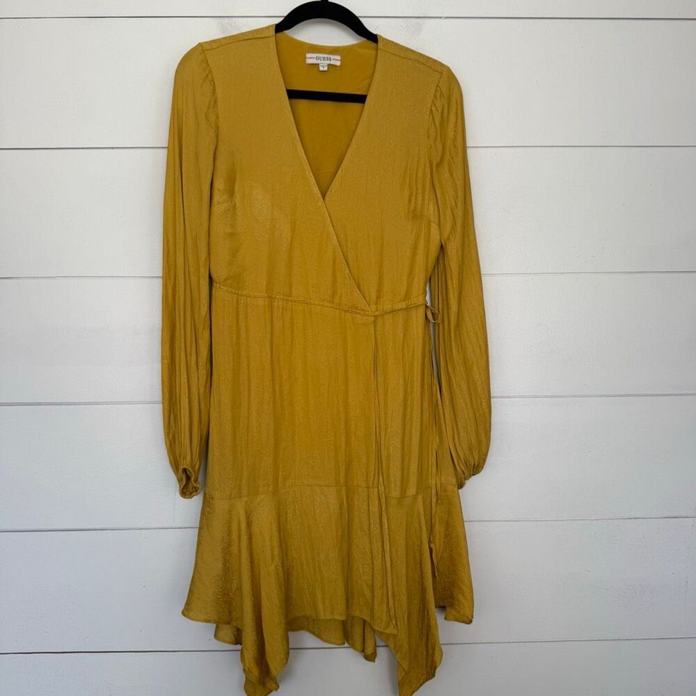 Guess Women’s Small Yellow Wrap Dress